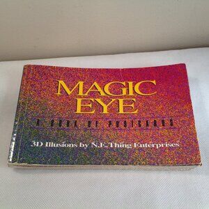 Vintage 90's Magic Eye 3D Illusions Postcards Book - Complete